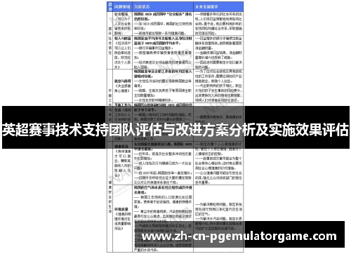 英超赛事技术支持团队评估与改进方案分析及实施效果评估